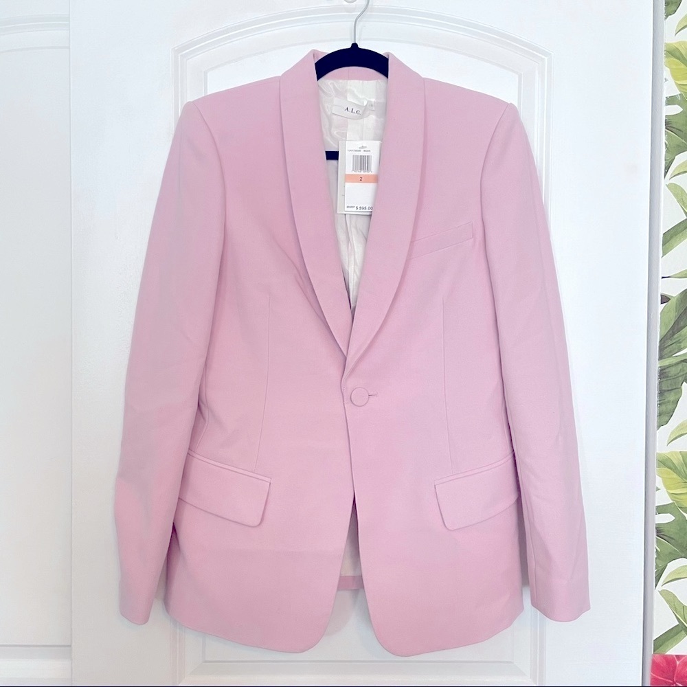 A.L.C. Oren Shawl Lapel Blazer Moonstone Pink 2